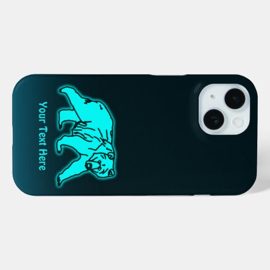 Blue Kodiak Bear Case-Mate iPhone Hülle (Rückseite (Horizontal))