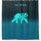 Blue Kodiak Bear Duschvorhang (Vorderseite)