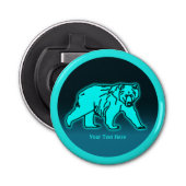 Blue Kodiak Bear Flaschenöffner (Vorderseite)