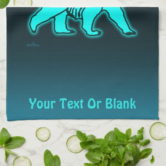 Blue Kodiak Bear Geschirrtuch (Gefaltet)