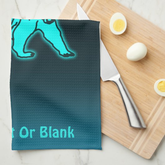 Blue Kodiak Bear Geschirrtuch (Viertel Falte)