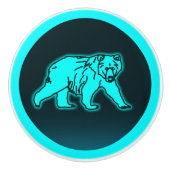 Blue Kodiak Bear Keramikknauf (Vorderseite)