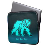 Blue Kodiak Bear Laptopschutzhülle (Vorderseite Links)