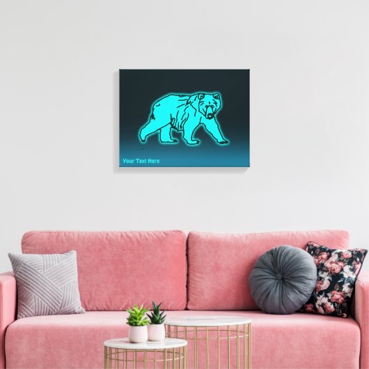 Blue Kodiak Bear Leinwanddruck (Insitu (Wohnzimmer))