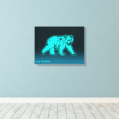 Blue Kodiak Bear Leinwanddruck (Insitu (Holzboden))