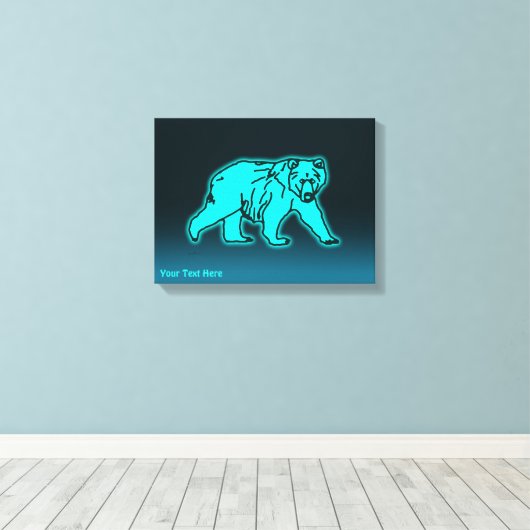 Blue Kodiak Bear Leinwanddruck (Insitu (Holzboden))