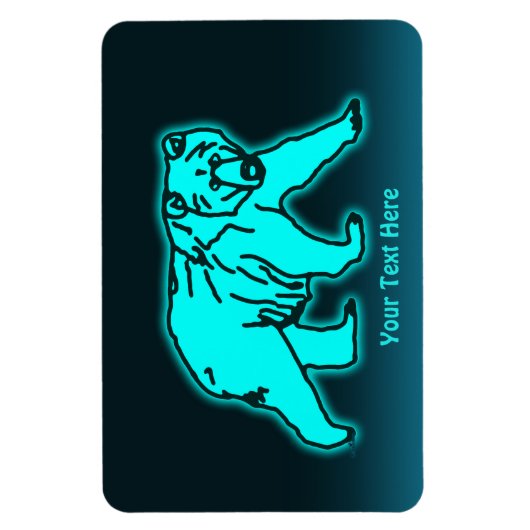 Blue Kodiak Bear Magnet (Vertikal)