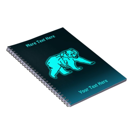 Blue Kodiak Bear Notizblock (Rechte Seite)