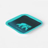 Blue Kodiak Bear Pappteller (Gewinkelt)