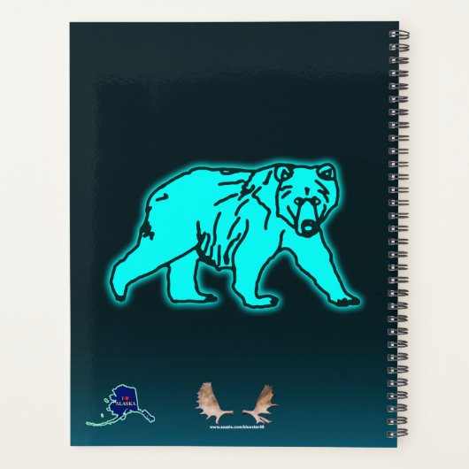 Blue Kodiak Bear Planer (Rückseite)