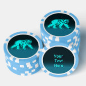 Blue Kodiak Bear Pokerchips (Stapel)
