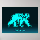 Blue Kodiak Bear Poster (Vorne)