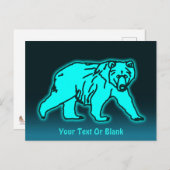 Blue Kodiak Bear Postkarte (Vorne/Hinten)