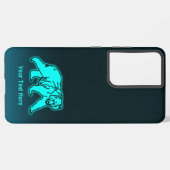 Blue Kodiak Bear Samsung Galaxy Hülle (Linke Seite)