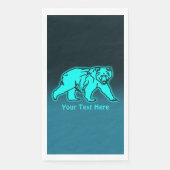 Blue Kodiak Bear Serviette (Vorderseite)