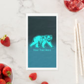 Blue Kodiak Bear Serviette (Beispiel)