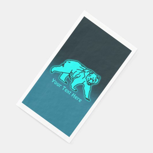 Blue Kodiak Bear Serviette (Ecke)