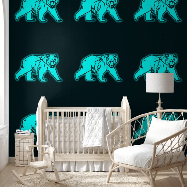 Blue Kodiak Bear Tapete (Kinder)