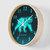 Blue Kodiak Bear Uhr (Winkel)