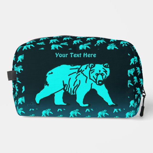 Blue Kodiak Bear Waschbeutel (Vorderseite)