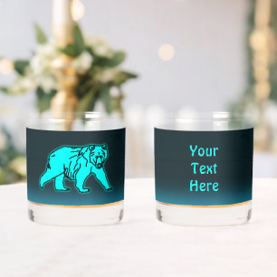 Blue Kodiak Bear Whiskyglas