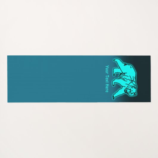 Blue Kodiak Bear Yogamatte (Rückseite (Horizontal))