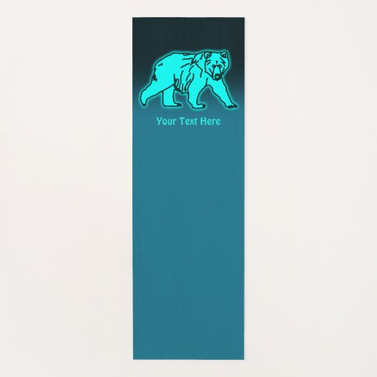 Blue Kodiak Bear Yogamatte (Vorderseite)