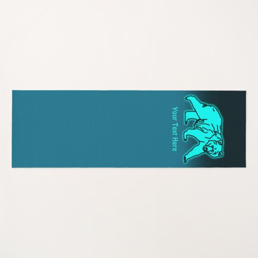 Blue Kodiak Bear Yogamatte (Vorderseite (Horizontal))