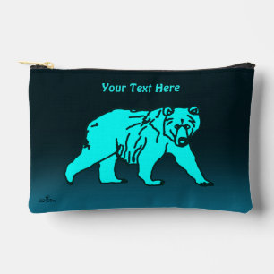 Blue Kodiak Bear Zubehörtasche