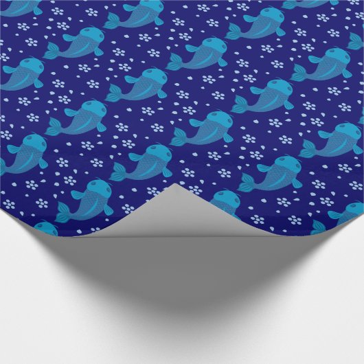 Blue Koi Fish Geschenkpapier (Ecke)