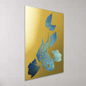 Blue Koi Gold Fish Foil Prints Foliendrucke (Ablage )