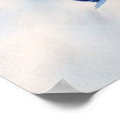 Blue Koi Lotus Mandala Poster (Ecke)