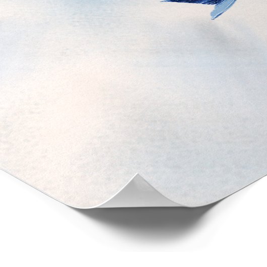 Blue Koi Lotus Mandala Poster (Ecke)