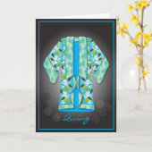 Blue Komono Card Karte (Gelbe Blume)
