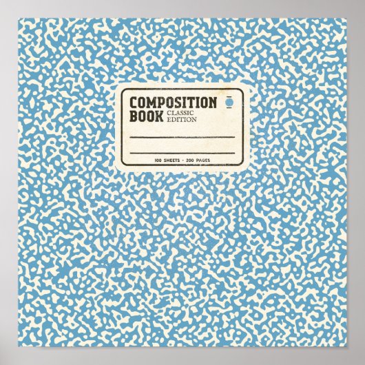 Blue-Komposition-Notebook-Poster Poster (Vorne)