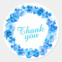 Blue Kraath danke Ihnen Aquarellkunst Aufkleber