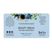Blue Kraft Paper Effect Face Serum Labels (Vorne)