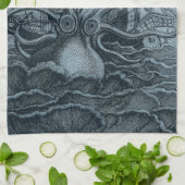 Blue Kraken Kitchtuch Geschirrtuch (Gefaltet)