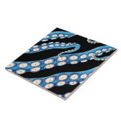 Blue Kraken Octopus Tentacles Fliese (Seite)