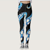 Blue Kraken Octopus Tentacles Leggings (Vorderseite)