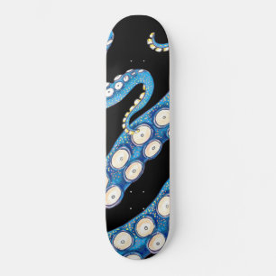 Blue Kraken Octopus Tentacles Skateboard