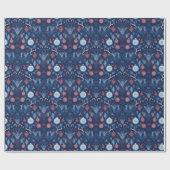 Blue Krampus Wrapping Paper | Einzigartiger Dunkle Geschenkpapier (Flach)