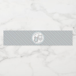 Blue Krawatte Bow-Krawatte Dot Stripe Twin Boys Ba Wasserflaschenetikett