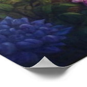 Blue Krishna Art: Radha & Deity Flute, indischer G Poster (Ecke)