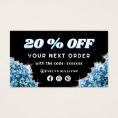 Blue Kristall Discount Card (Rückseite)