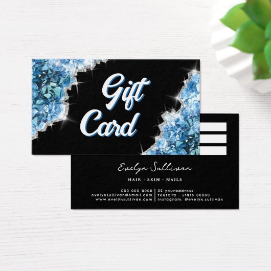 Blue Kristall-Geschenkkarte (Schreibtisch)