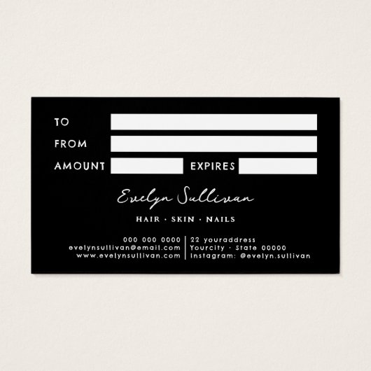 Blue Kristall-Geschenkkarte (Rückseite)