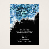 Blue Kristall Halskette Display Karte (Rückseite)