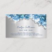 Blue Kristall Imitate Folie geode Visitenkarte (Rückseite)