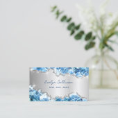 Blue Kristall Imitate Folie geode Visitenkarte (Stehend Vorderseite)